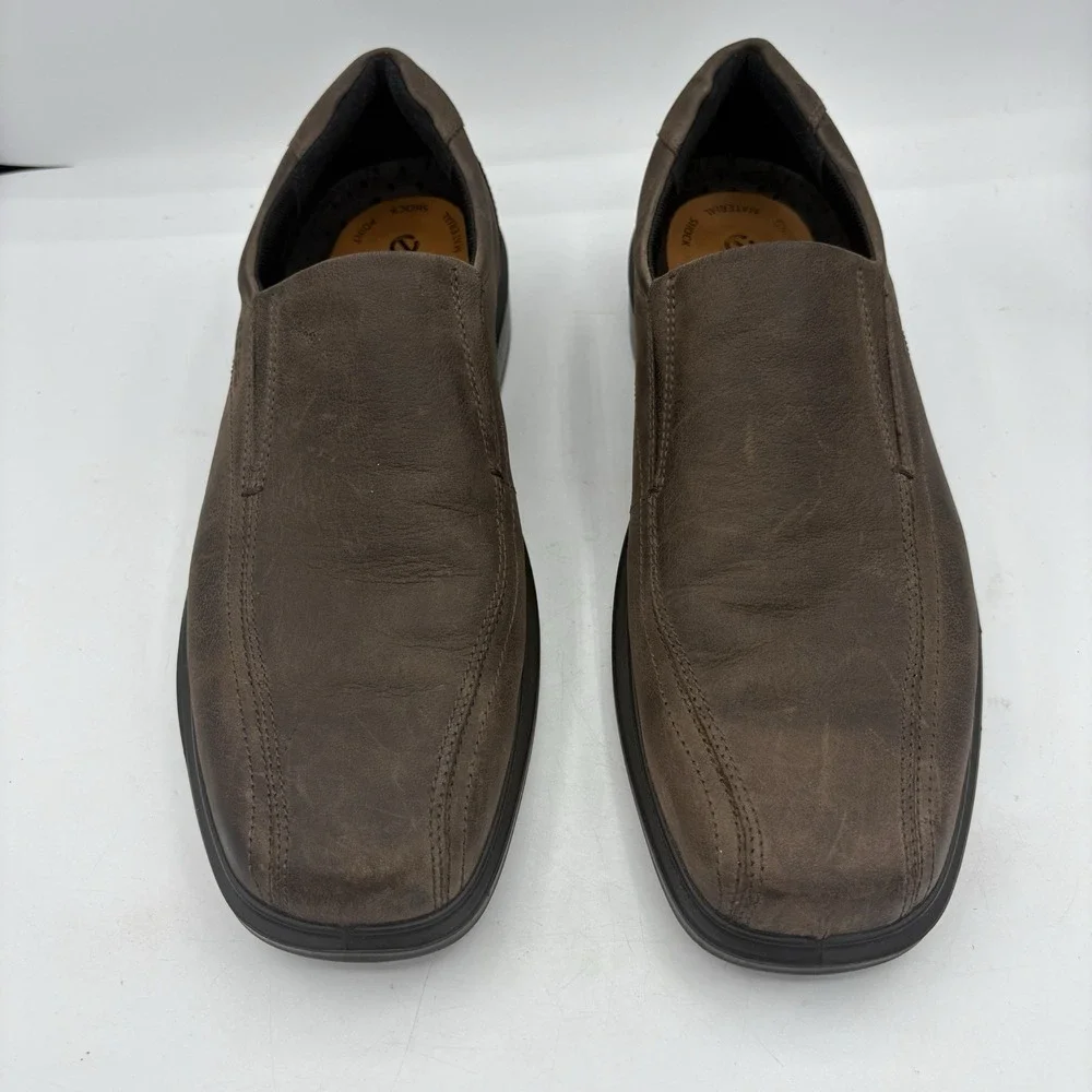 Ecco Shoes Mens Size 12.5‎ EU 46 Helsinki 2 Leather Loafers Dark Brown Slip On
